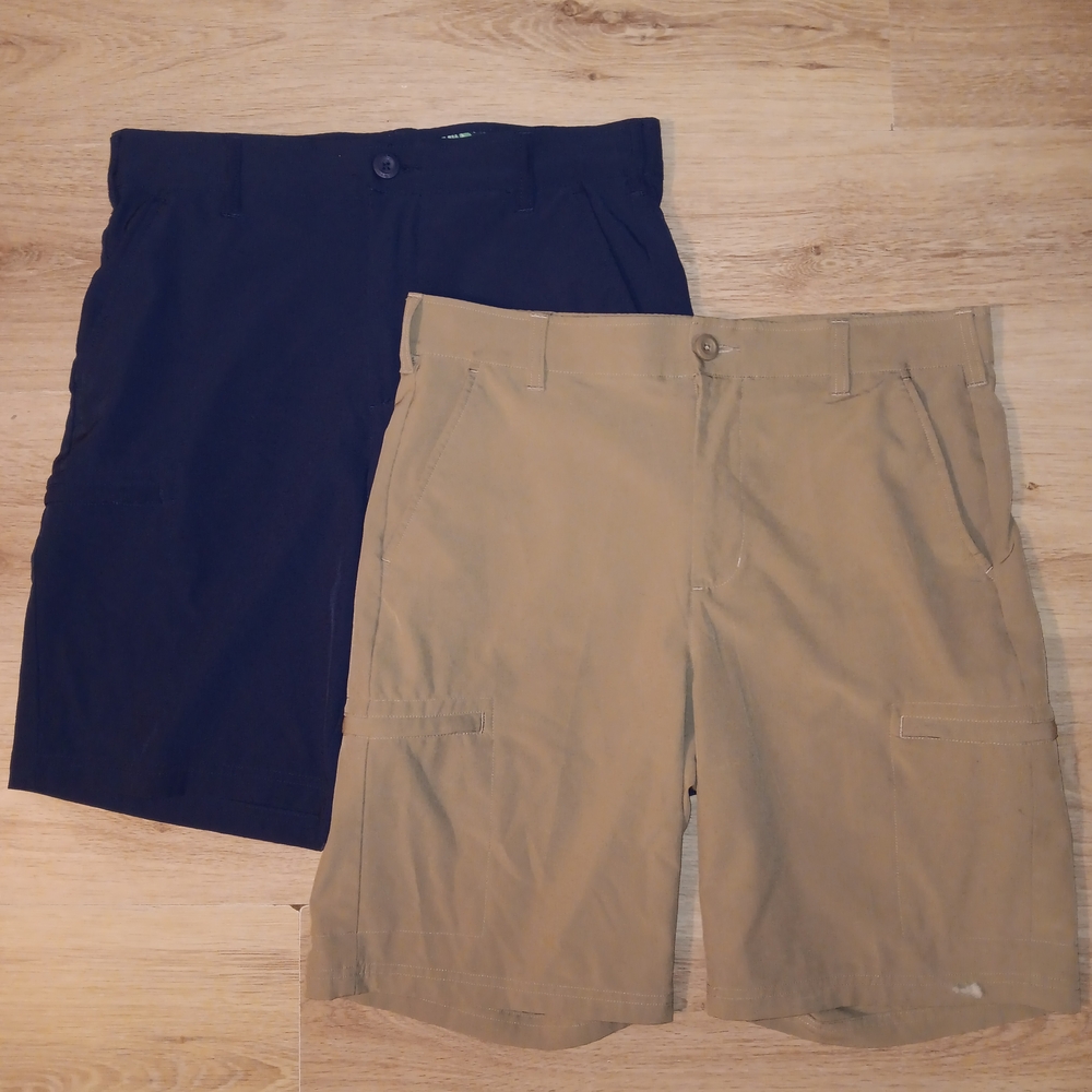 Birdies Men's Cargo Shorts in Navy and Tan